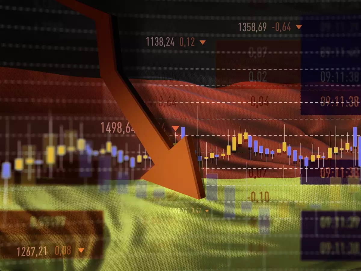 The German economy fell 4.9 percent last year