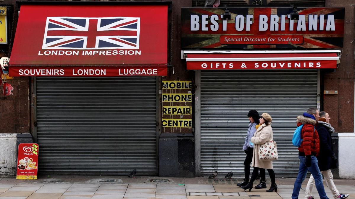 The British economy fell twice as fast as the previous record